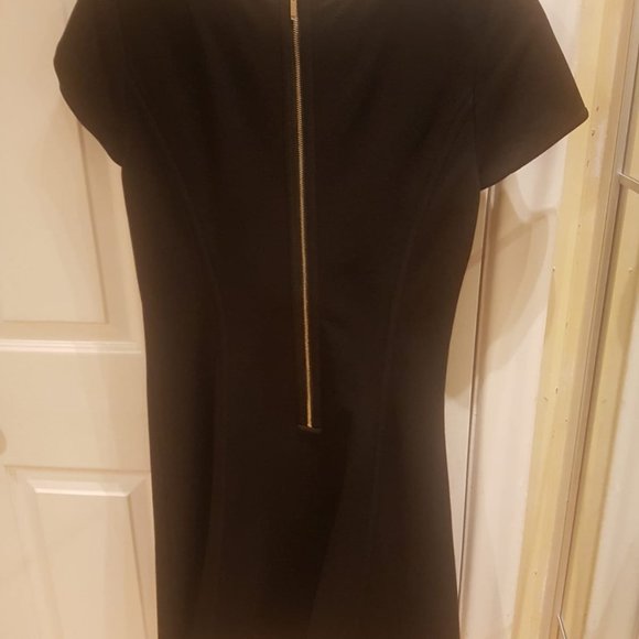 Ann Taylor Black short dress with sheer shoulders - Picture 7 of 9